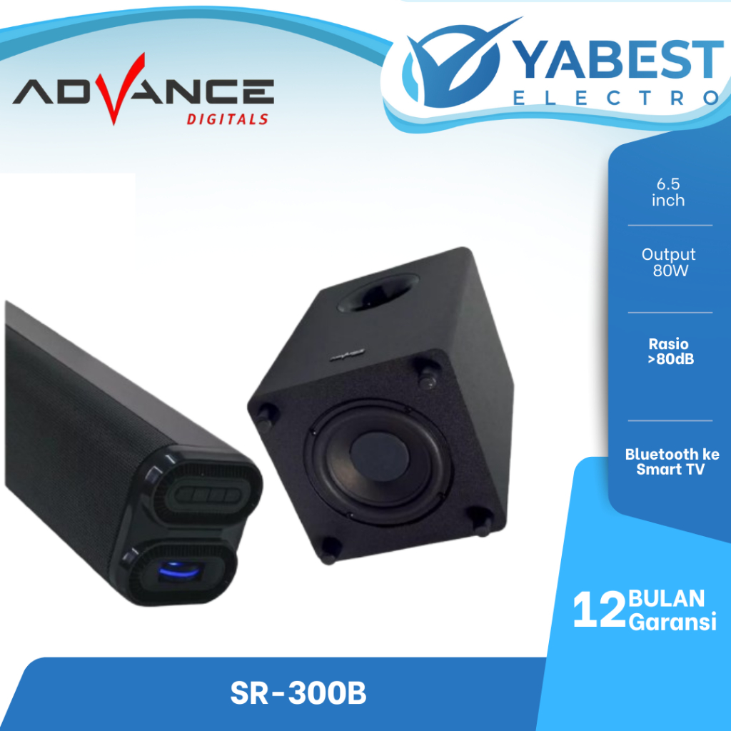 Speaker bluetooth soundbar plus Subwoofer advance SR30b SR 30B SR-30B