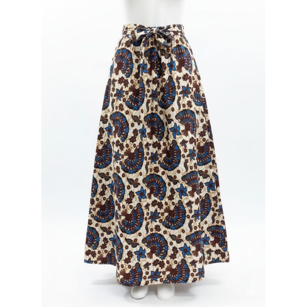 ROK LEBAR BATIK KUPU KUPU  KATUN SOLO