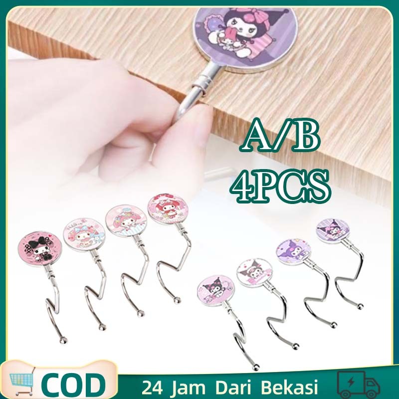 4pcs Gantung Tas Gatungan Tas Aesthetic Holder Gantungan Gantungan Tas Besi