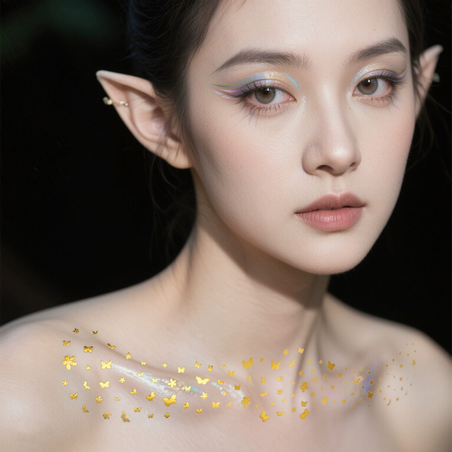 Stiker Tato Temporary Dada 3D Stiker Freckles Tahan Air Stiker TAttoo Temporary PRemium