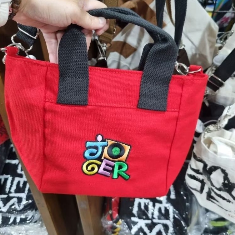 TAS TANGAN JOGER. TAS SLP BORDIR WARNA. OLEH OLEH BALI