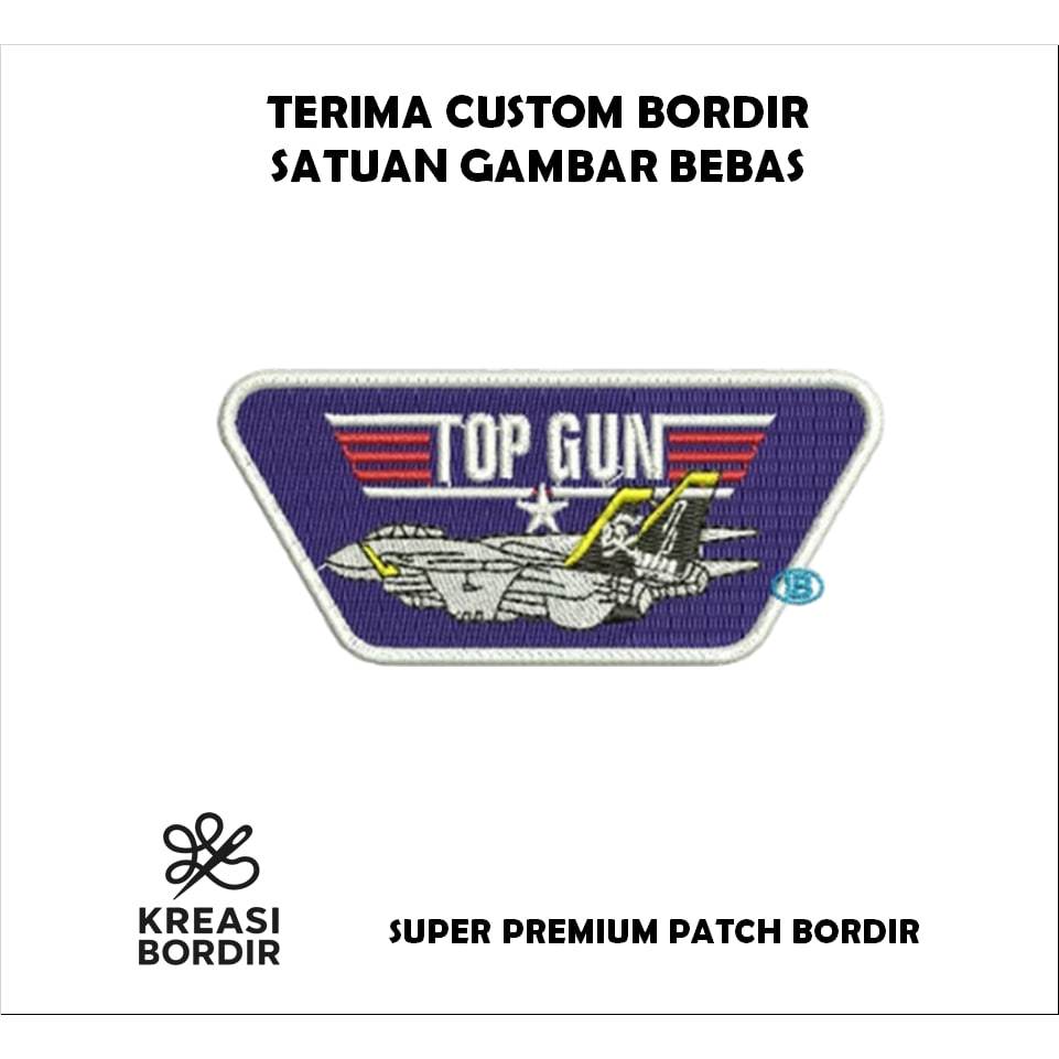 EMBLEM PATCH BORDIR LOGO TOP GUN - Kreasibordir.id