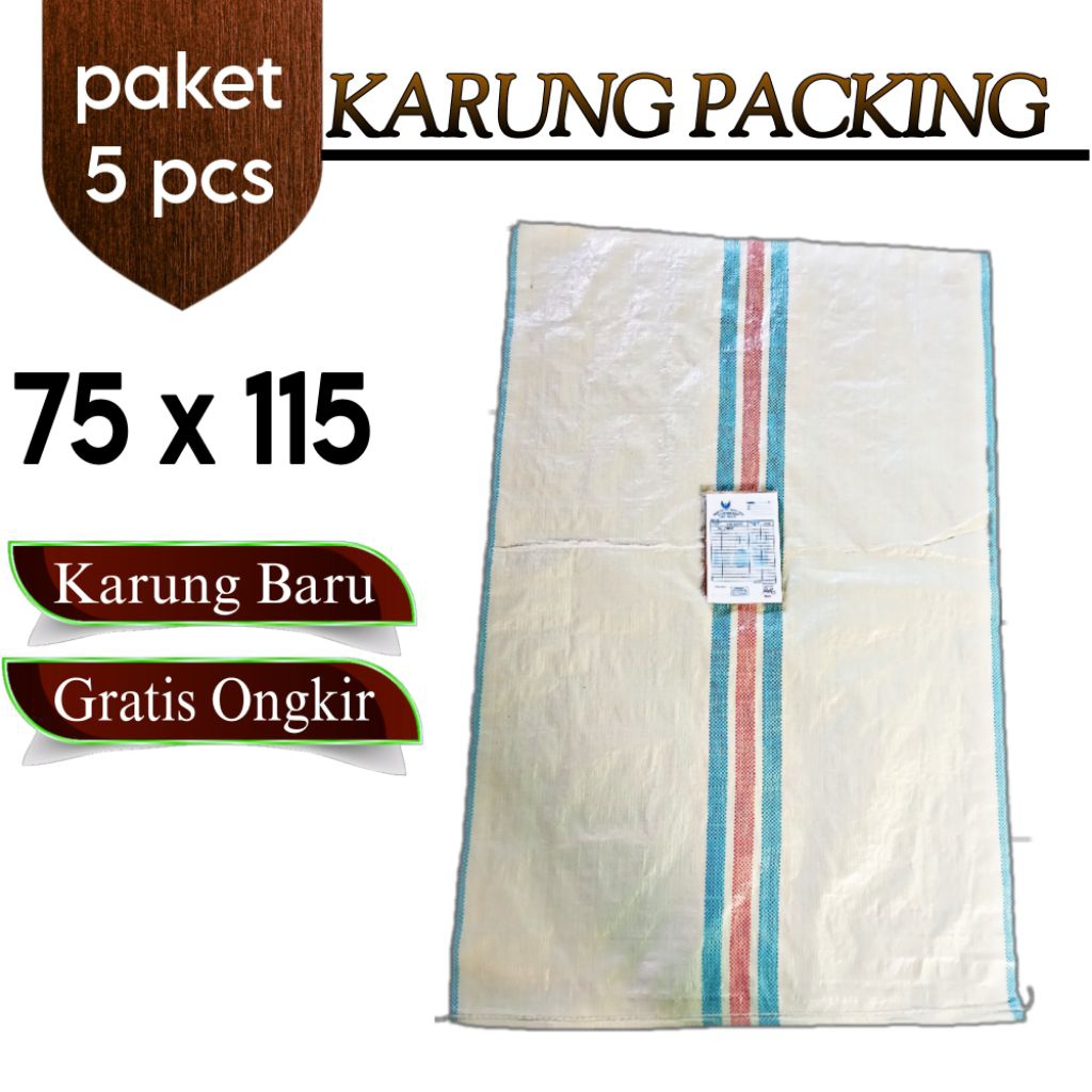 karung plastik 75x115, karung baru