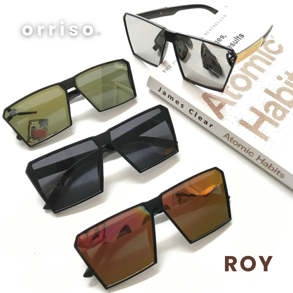 Orriso - Roy Frame Aviator Riben Sunglass Kacamata Hitam Motor