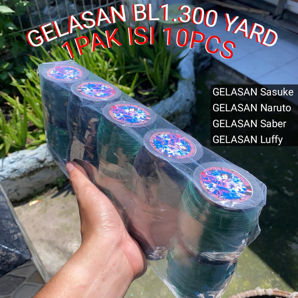 gelasan/senar layang layang BL 1.300 yard 1Pak(10 pcs)