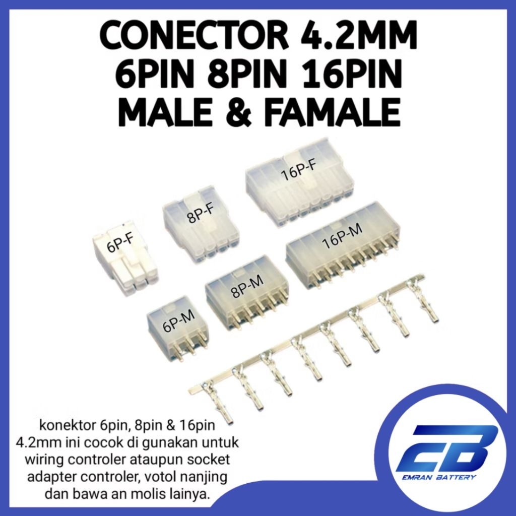 Original konektor Molex 6 pin, 8 Pin, 16 pin, untuk