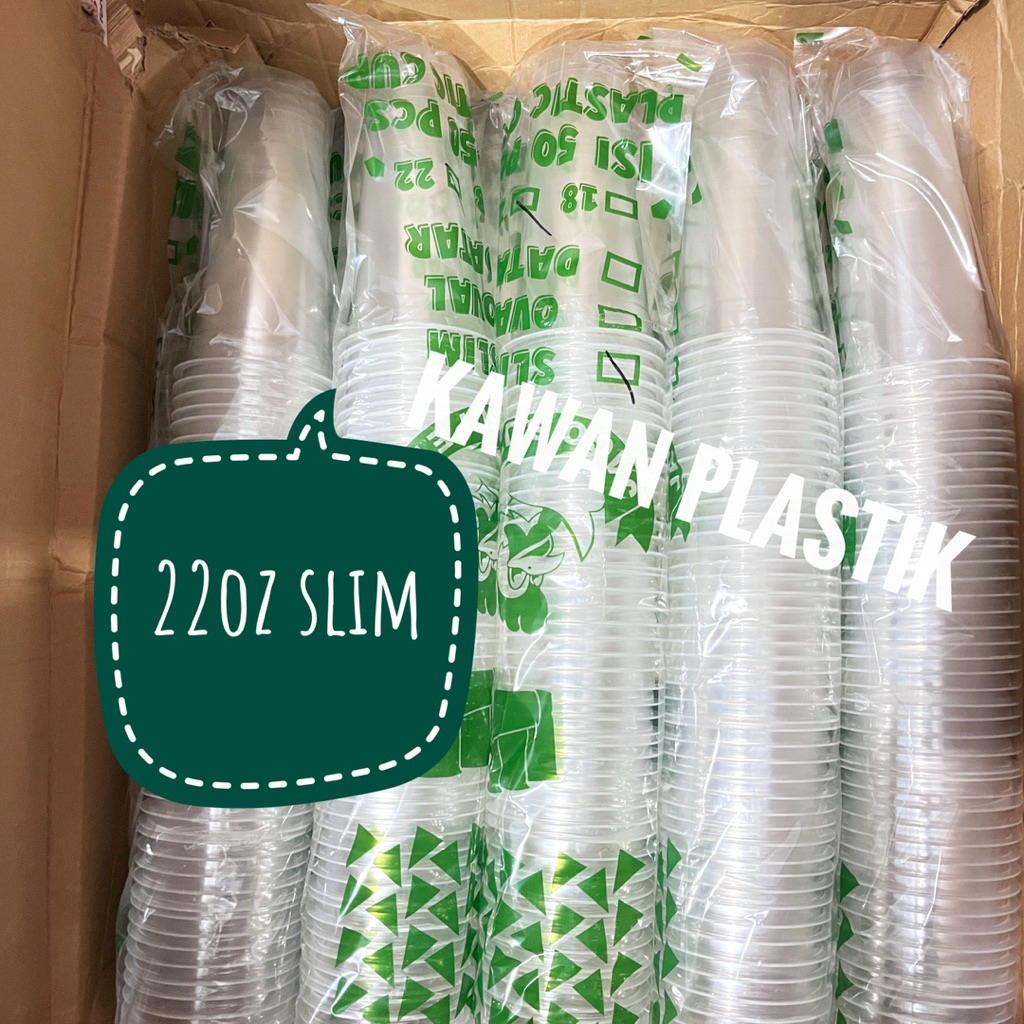 Bloom_Day Gelas Slim 22 Oz Super Jago Cup Gelas 22Oz Slim