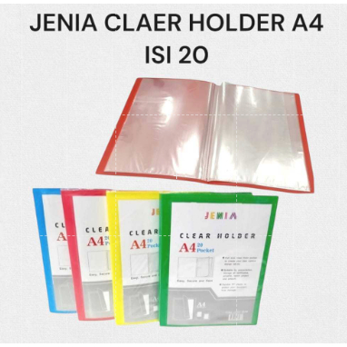 Clear Holder A4 Jenia Isi 20 Lembar Polos