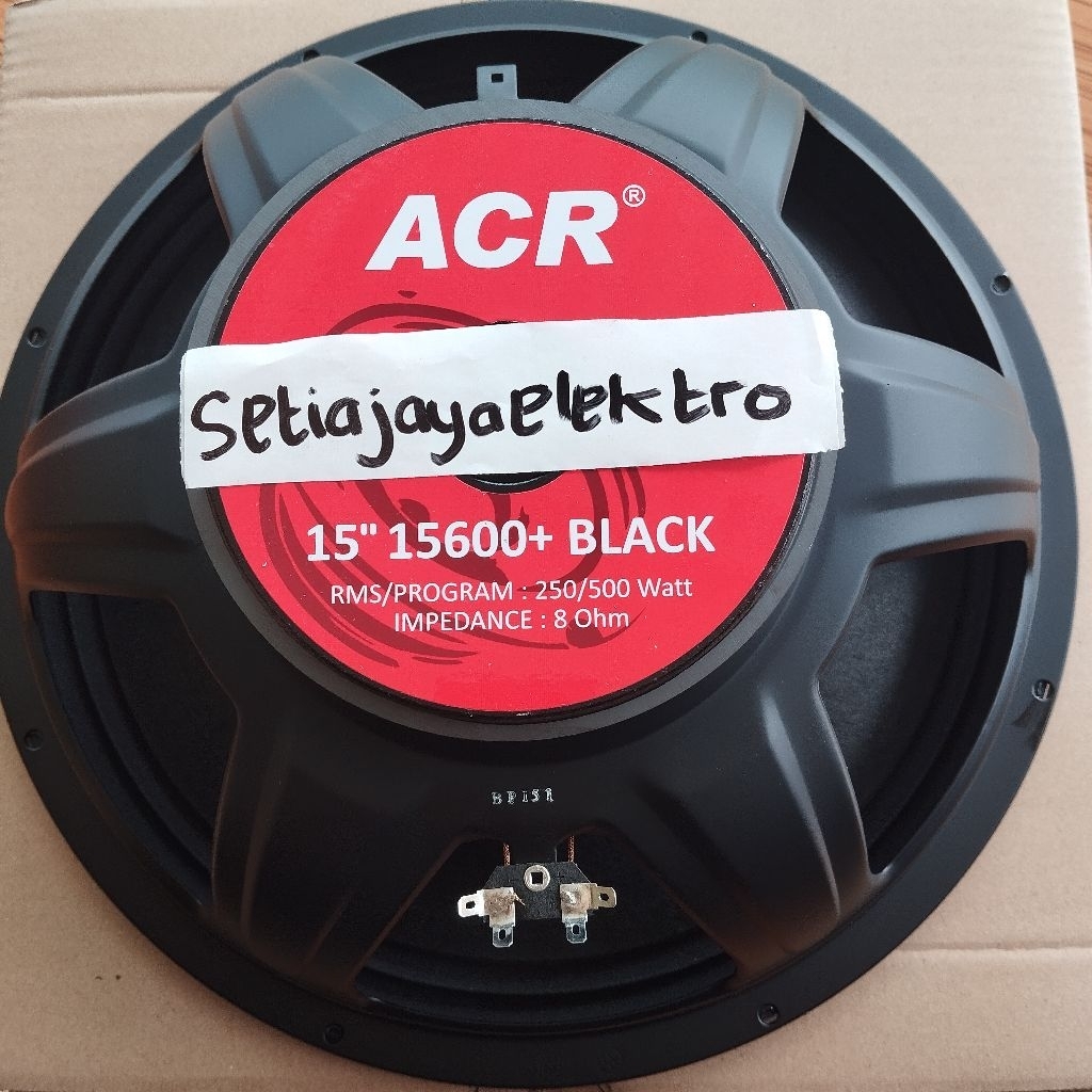 Speaker 15 inch ACR 15600+ BLACK Woofer 500 Watt / speaker acr 15" 15600 black original