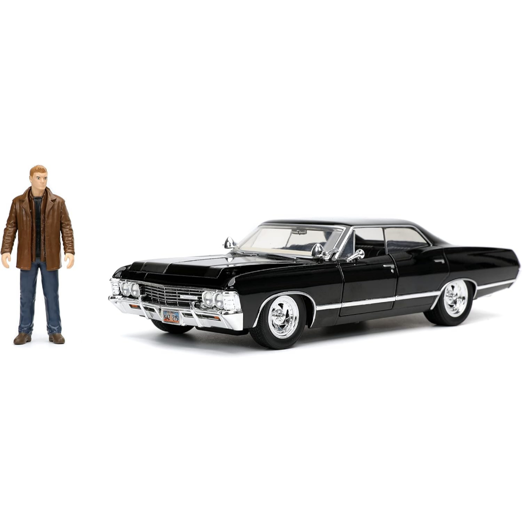 Jada Supernatural 1:24 1967 Chevy Impala Die-cast Car w/Dean Winchester Die-cast Figure