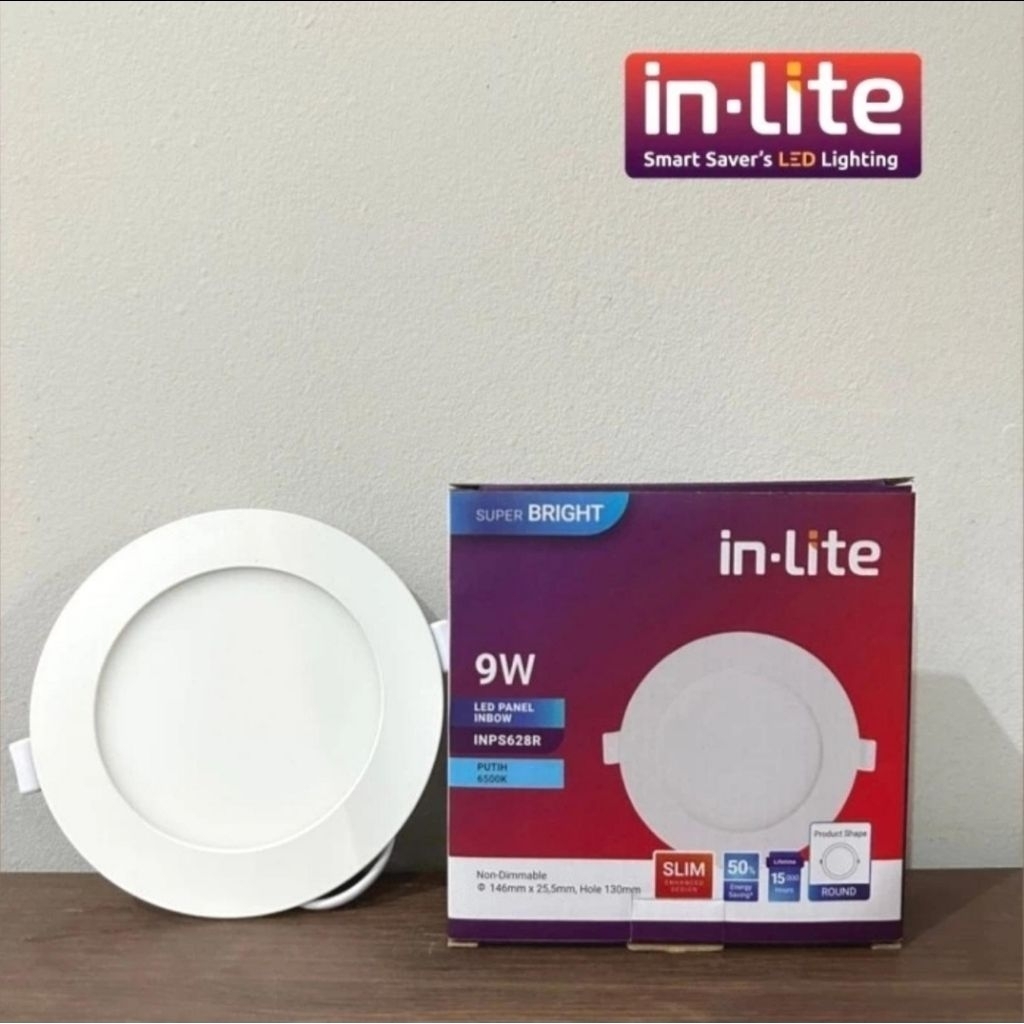Lampu Downlight Panel LED IN LITE INLITE 9 Watt Bulat IB Inbow INPS628R