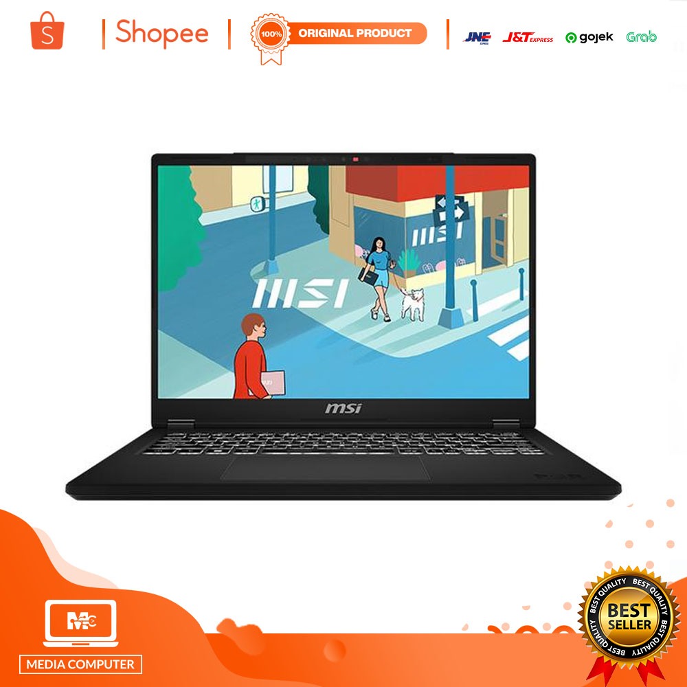 MSI Modern 14 H D13MG 209ID (9S7-14L112-209) Core i5 13420H 2x8GB 512GB W11 OHS Classic Black