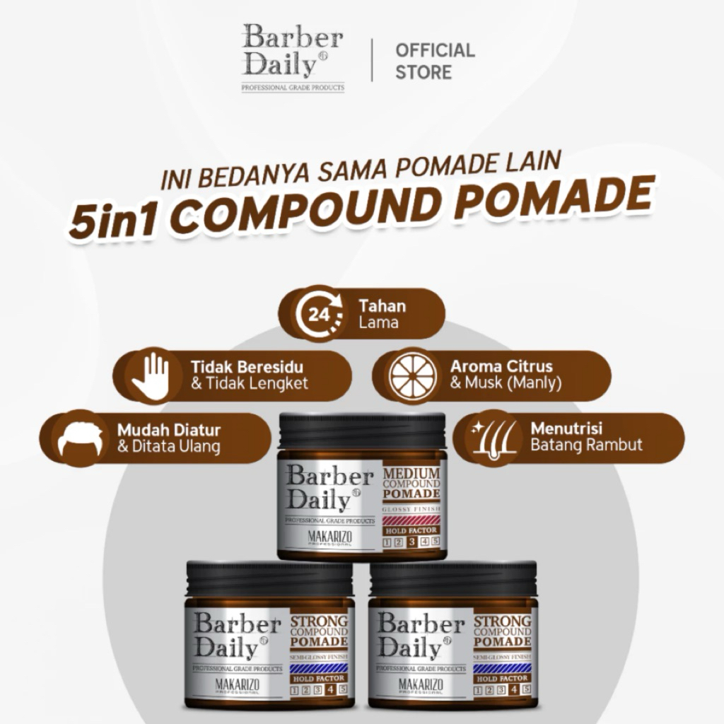 Makarizo Barber Daily Compound Pomade 120ml