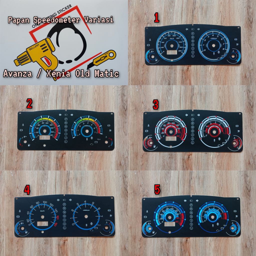 Papan Speedometer Variasi Mobil Avanza / Xenia Lama Matic Th. 2005 - 2011