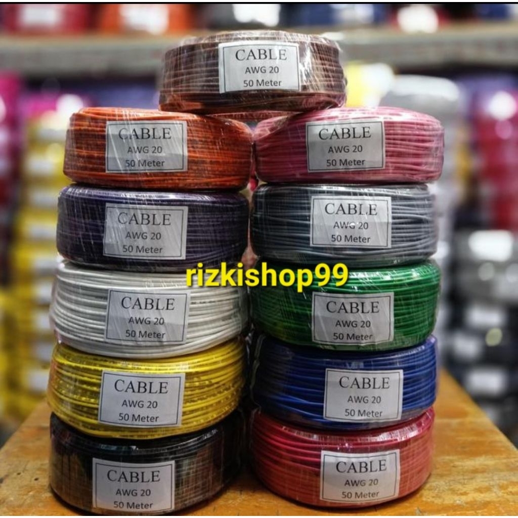 KABEL AWG 20 CABELETON 50Meter 1 Roll 50Meter MADE IN JAPAN