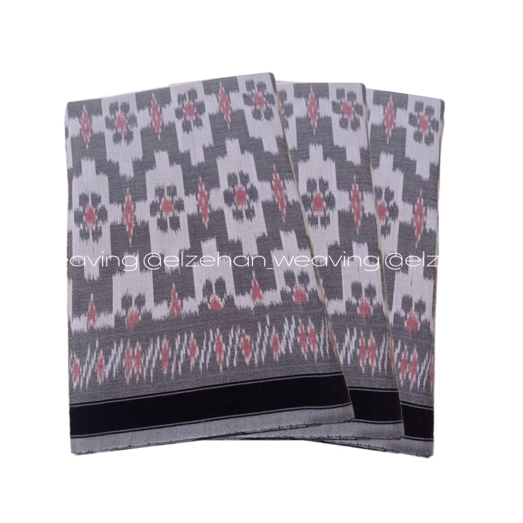 Sarung Goyor Sarung Tenun Warna Putih ATBM (Alat Tenun Bukan Mesin)