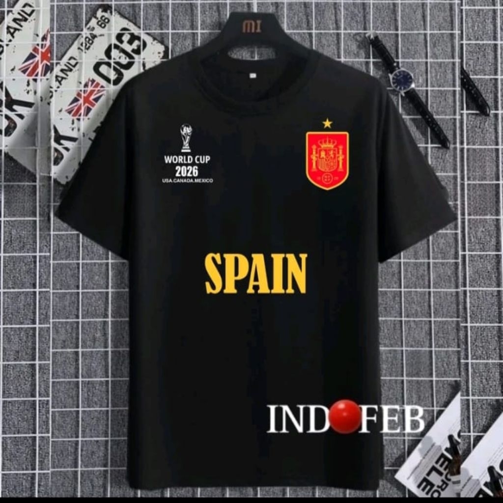 Kaos Piala Dunia 2026 SPAIN  Kaos Distro Unisex