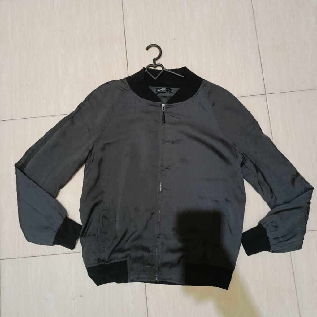Jacket Satin Zara Bomber Size S Original