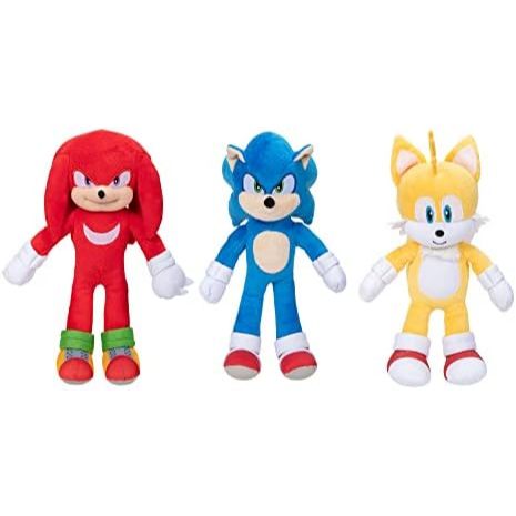 Sonic The Hedgehog 2 9-Inch Plush Collectible Toy 3-Pack
