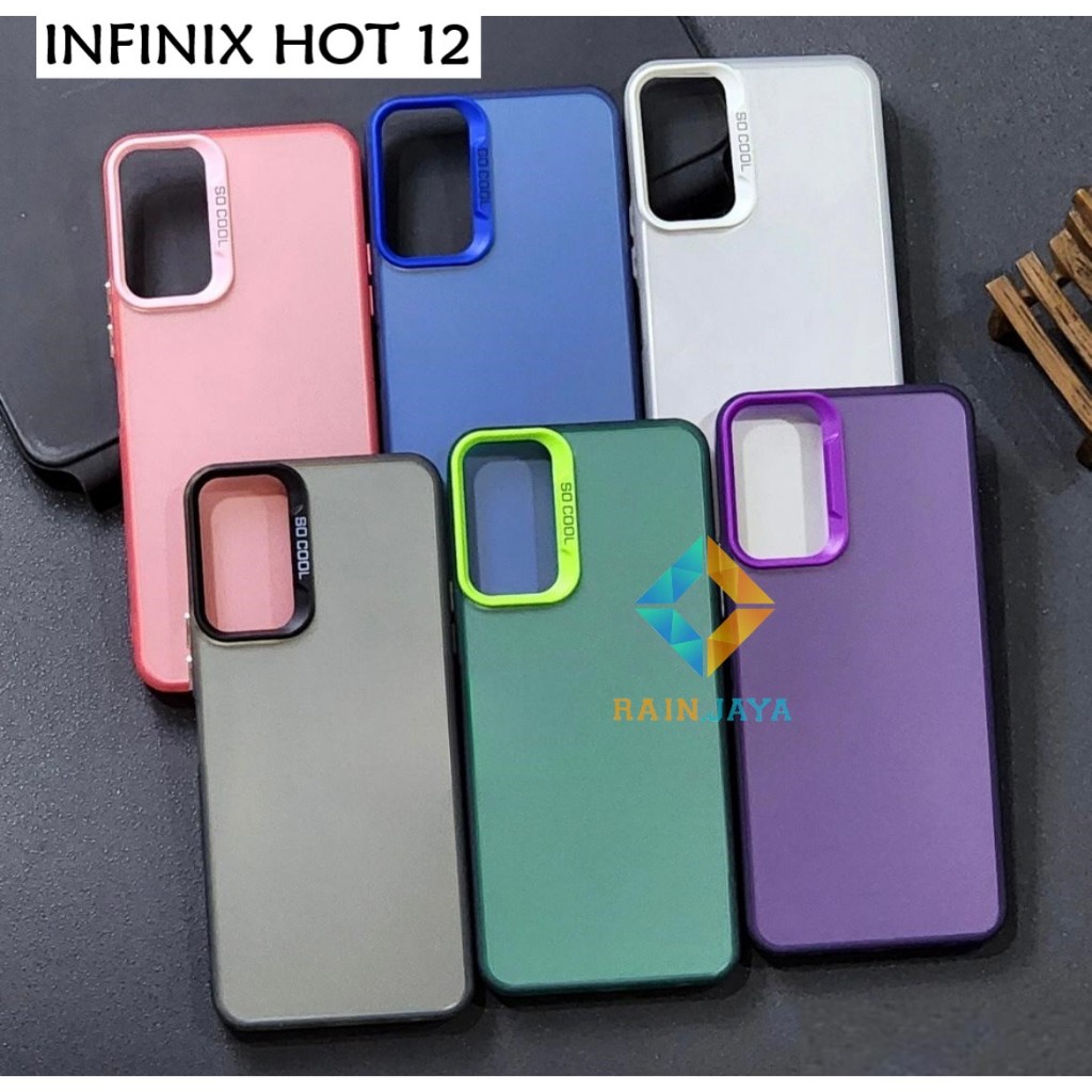 Casing Hp Untuk Infinix Hot 12 Case Imd Hybrid Plate Hologram Pro Camera Softcase