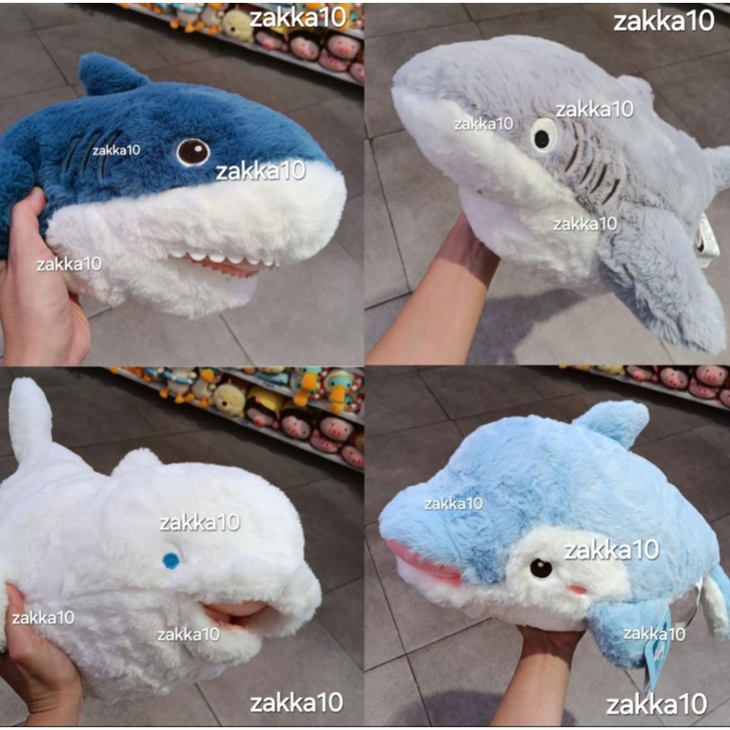 Miniso Boneka Shark / Dolphin | Boneka Hewan Laut Ocean Plush Toy | Hiu / Lumba Lumba
