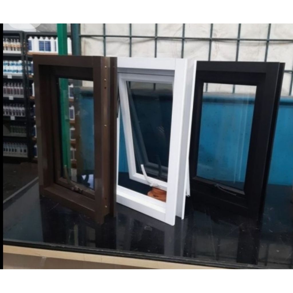 jendela casement aluminium 60x120 include kusen murah meriah