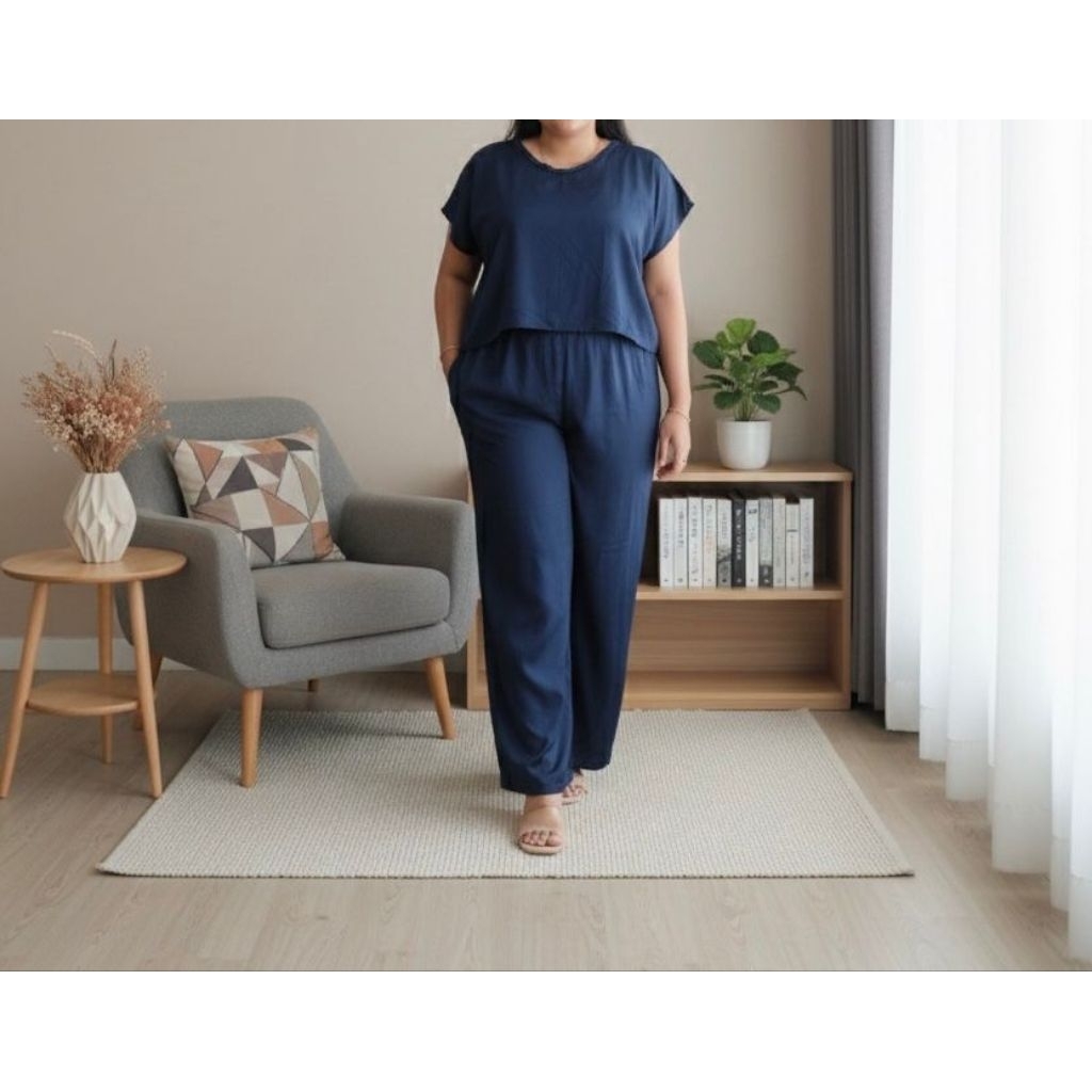 NADIRA SET PREMIUM NON BUSUI RAYON PREMIUM||NADIRA POLOS CELANA KULOT