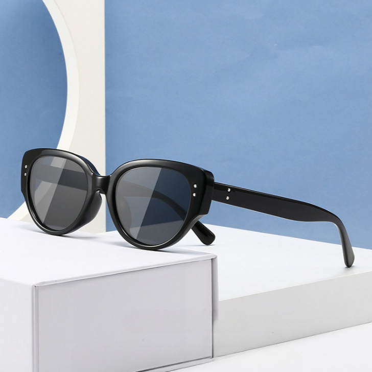 Kacamata Hitam Panda Hitam dan Putih Retro, Kacamata Hitam Premium Selebriti Modis Gaya Korea