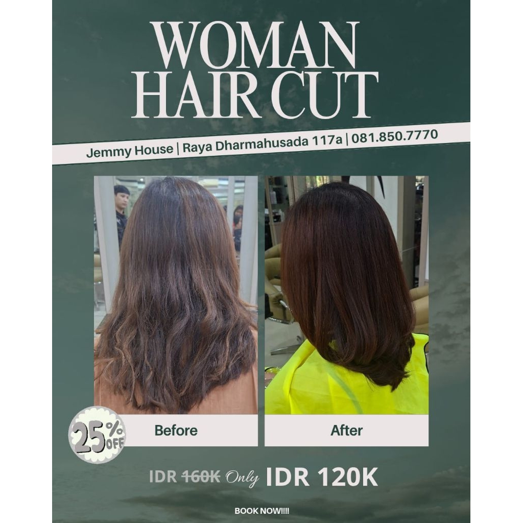 Potong Rambut Wanita Woman Haircut