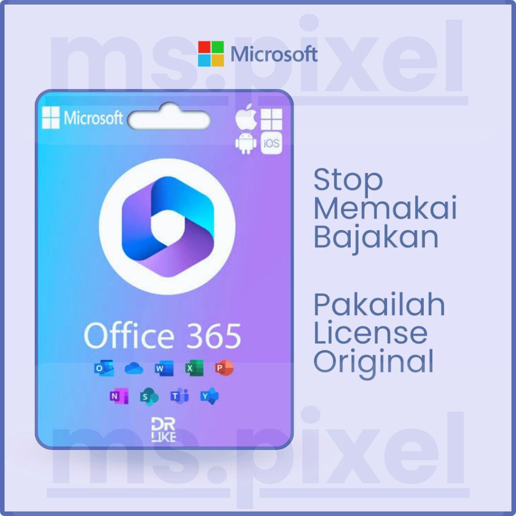 Lisensi Microsoft Office 365 Original bisa 5 Device - OneDrive 1TB