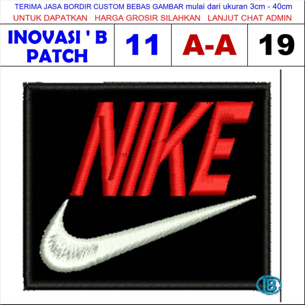 PATCH BORDIR LOGO BRAND/NIKE KOTAK ( A-A19 )