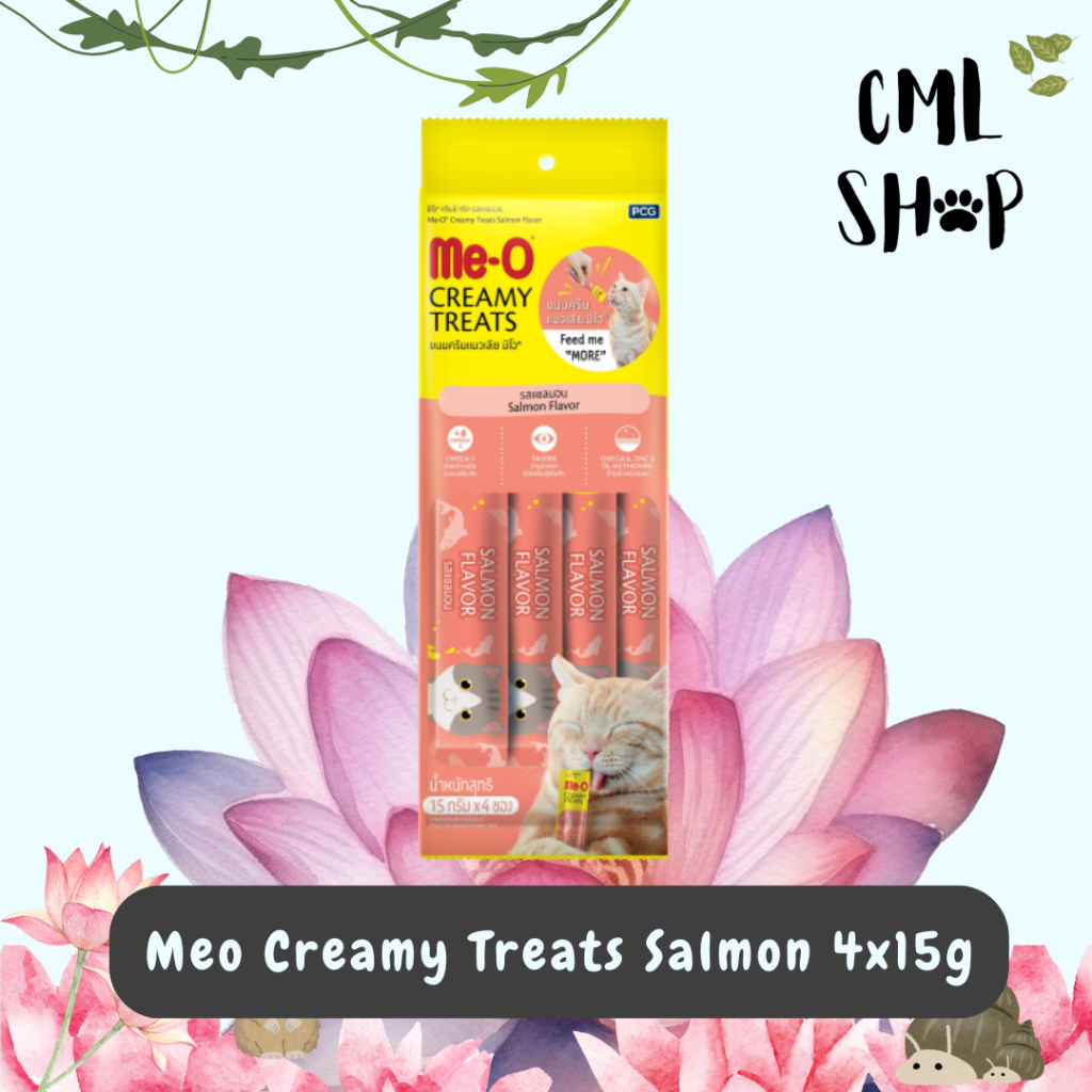 Makanan Kucing - Meo Creamy Treats Kitten Salmon Flavour 4x15gr