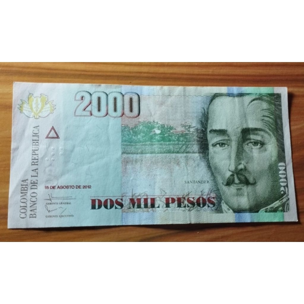 UANG 1000 PESO COLOMBIA TAHUN 2012