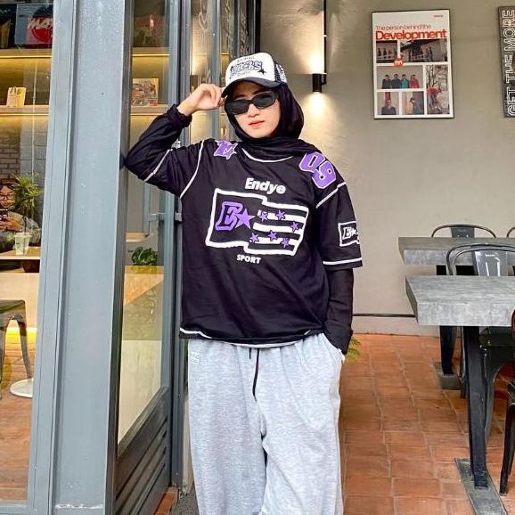 Endye - Tshirt Boxy Fit Pecah Pola 16s Nine Kaos Unisex Cotton Combed 16s /KAOS KATUN/Combed