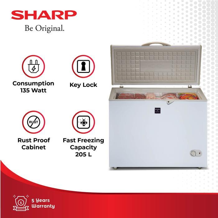 Chest Freezer SHARP FRV200 205 Liter 100 Watt Fast Freezing Dual Function