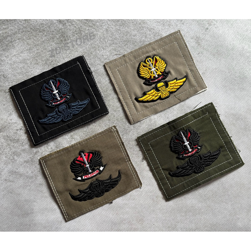 Wing 2 Susun Brimob PDL Timbul/Wing Brimob Bordir Timbul