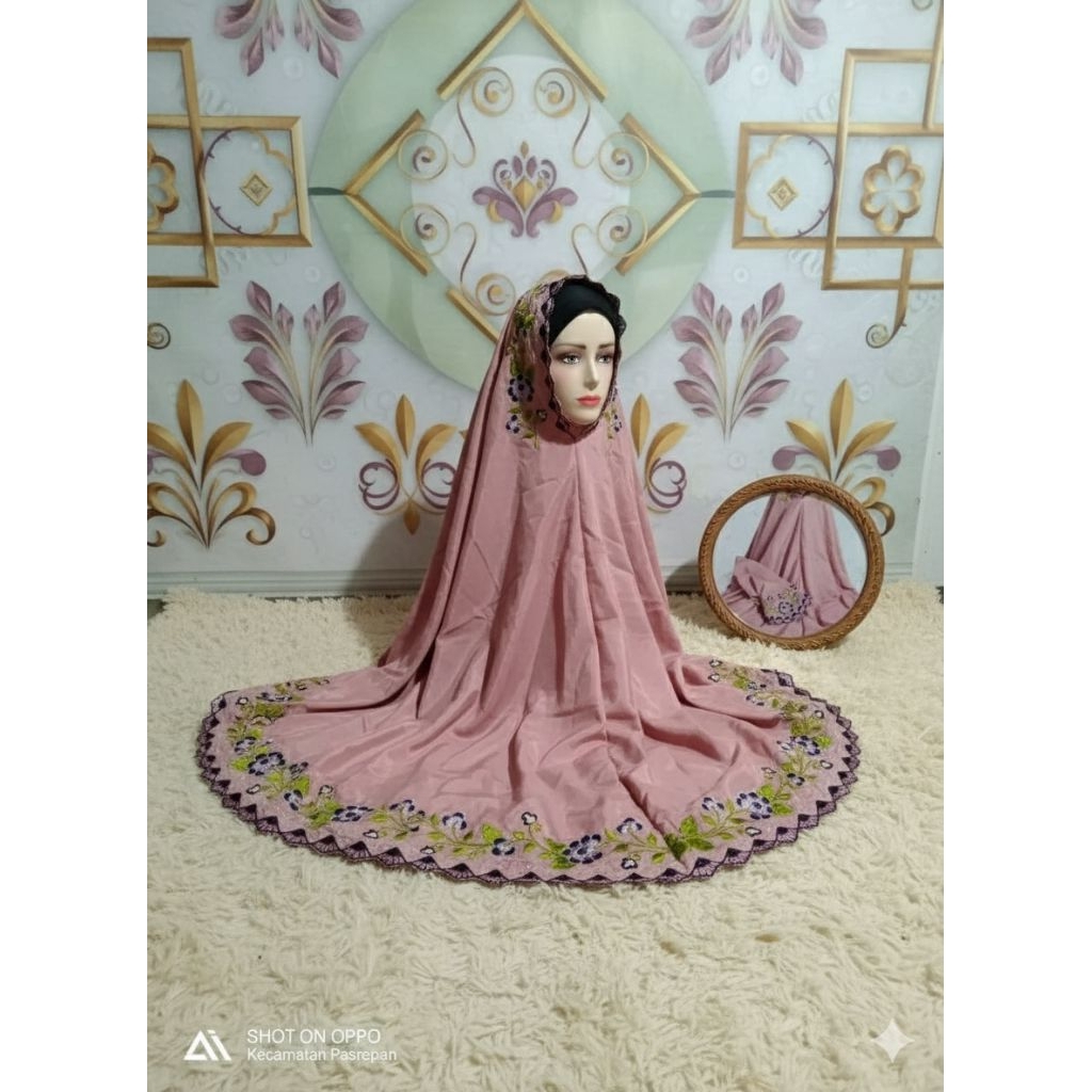 mukena dewasa bordir model potongan