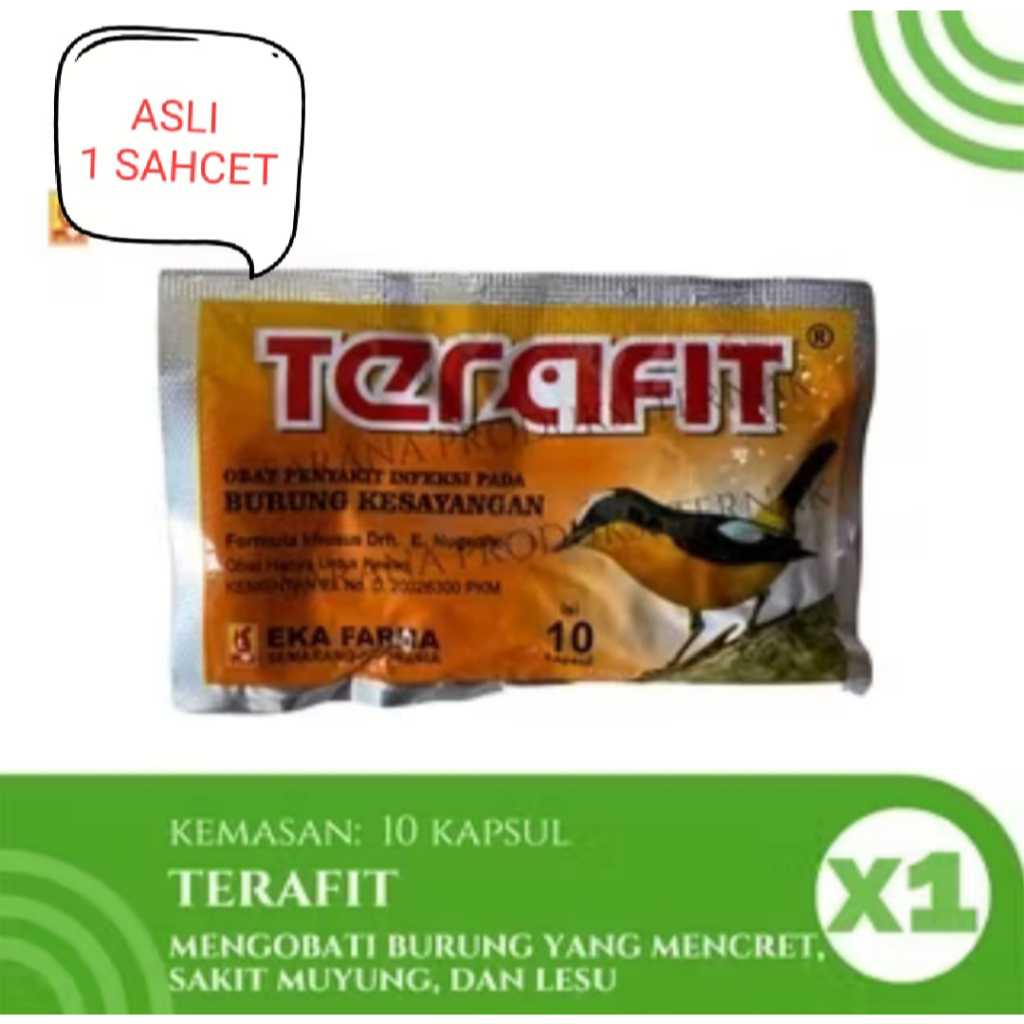 TERAFIT SACHET OBAT BURUNG LESUH LEMAS TERAFIT EKA FARMA