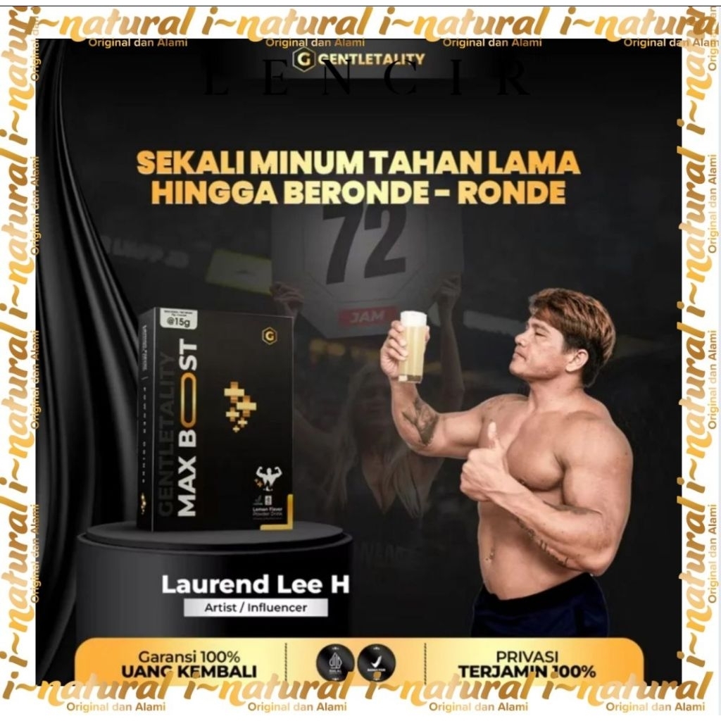 i Natural | Gentletality MaxBoost Suplemen Pria | Halal, BPOM, Original