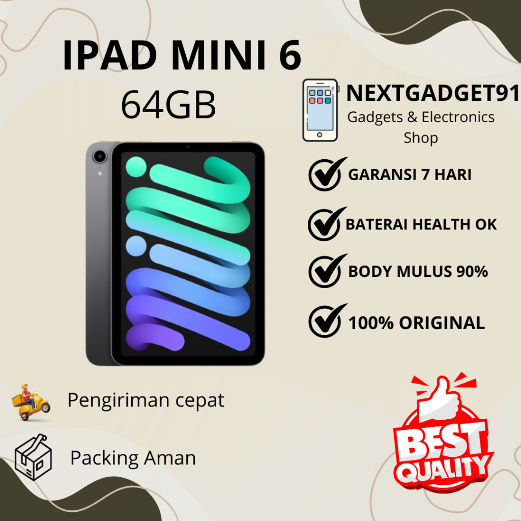 Ipad Mini 6 64GB Wifi Only Second Original - NEXT GADGET91