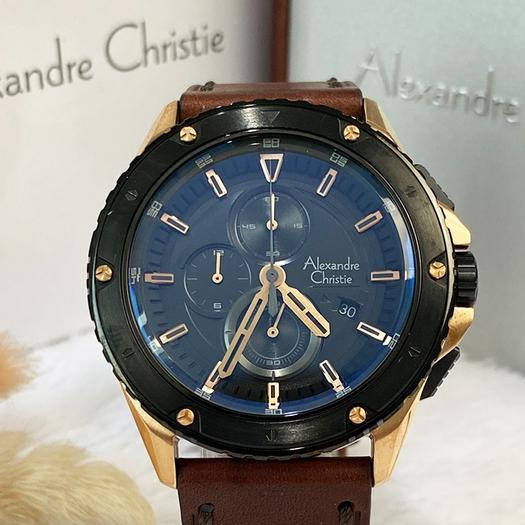 JAM TANGAN PRIA COWOK KEREN ANTI AIR ANALOG AC ALEXANDRE ALEXANDER CHRISTIE CRISTIE PRIA COWOK KARET