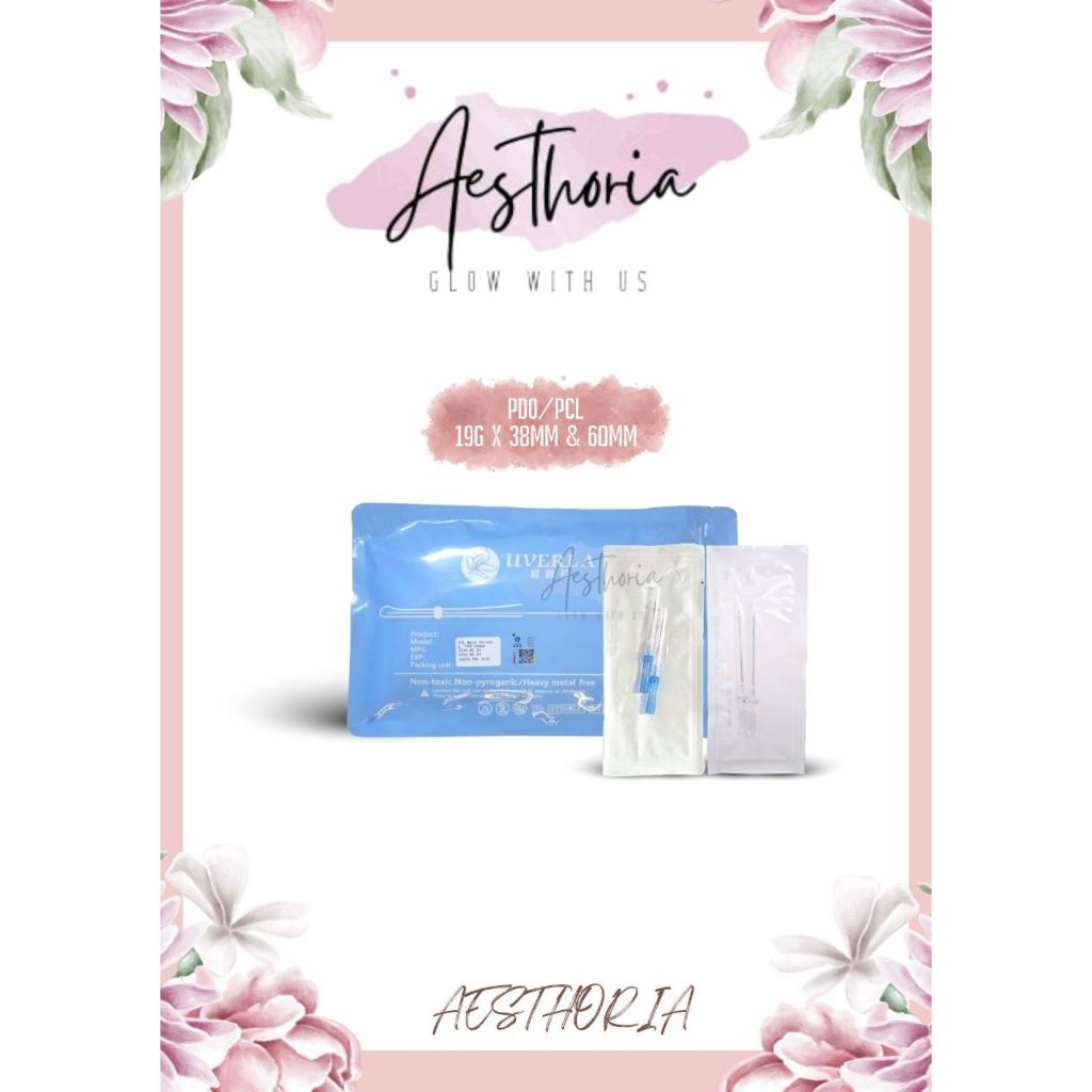 [Eceran] Benang PDO/PCL Cuping Hidung Uverla UK 19G x 38mm / 60mm