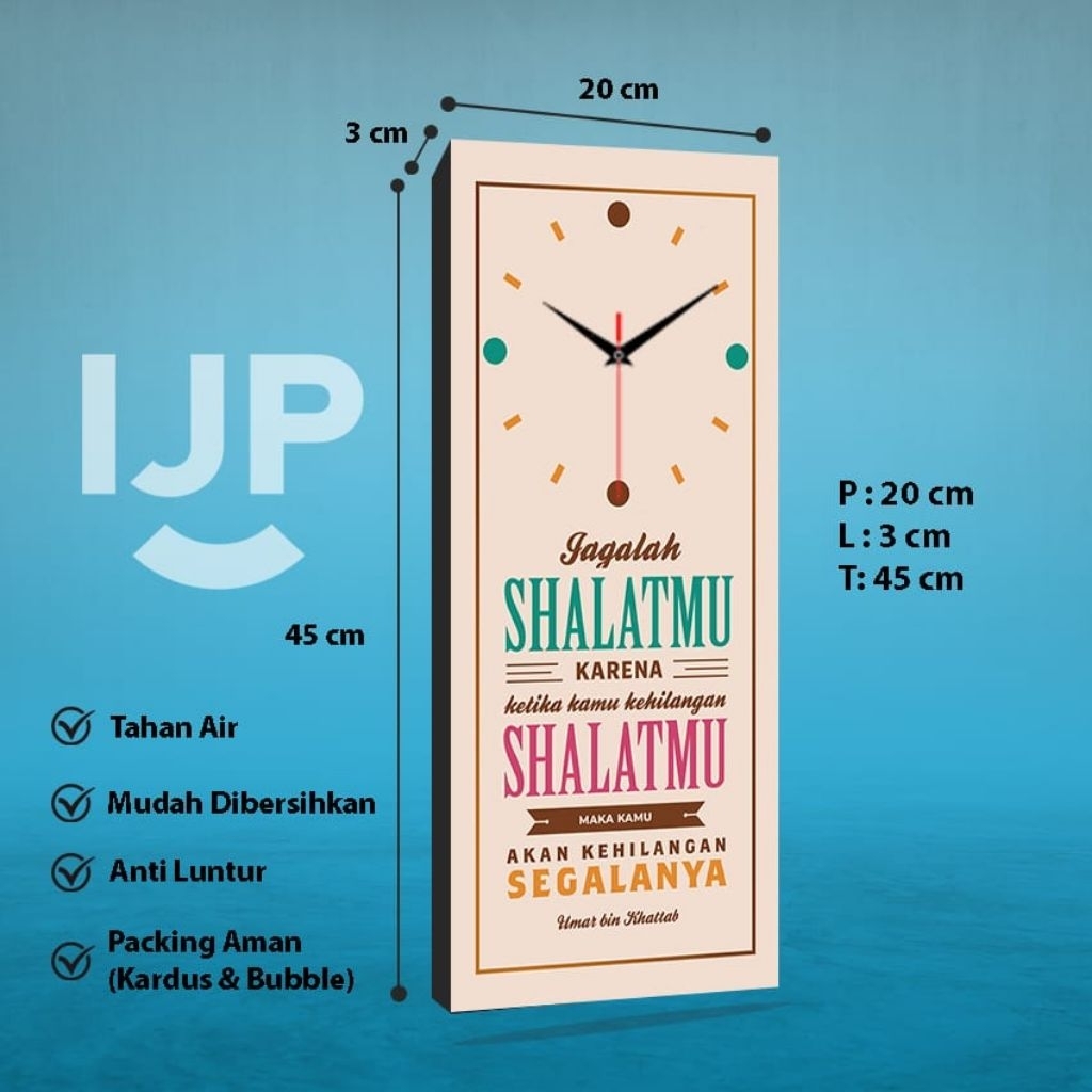 JAM DINDING QUOTES/DEKORASI HIASAN DINDING MOTIFASI