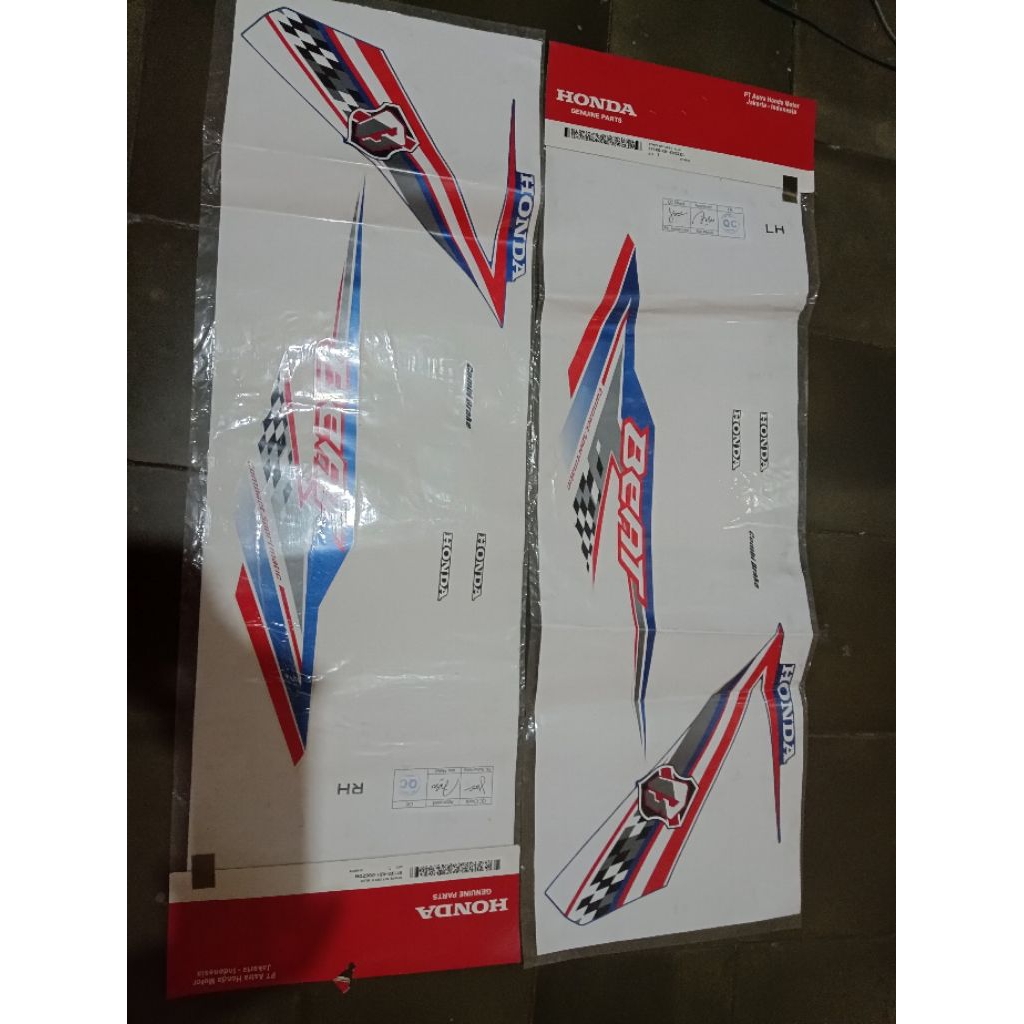 Striping stiker sticker motor Honda beat fi injeksi new terbaru original ORI baru ahm nos fullset se