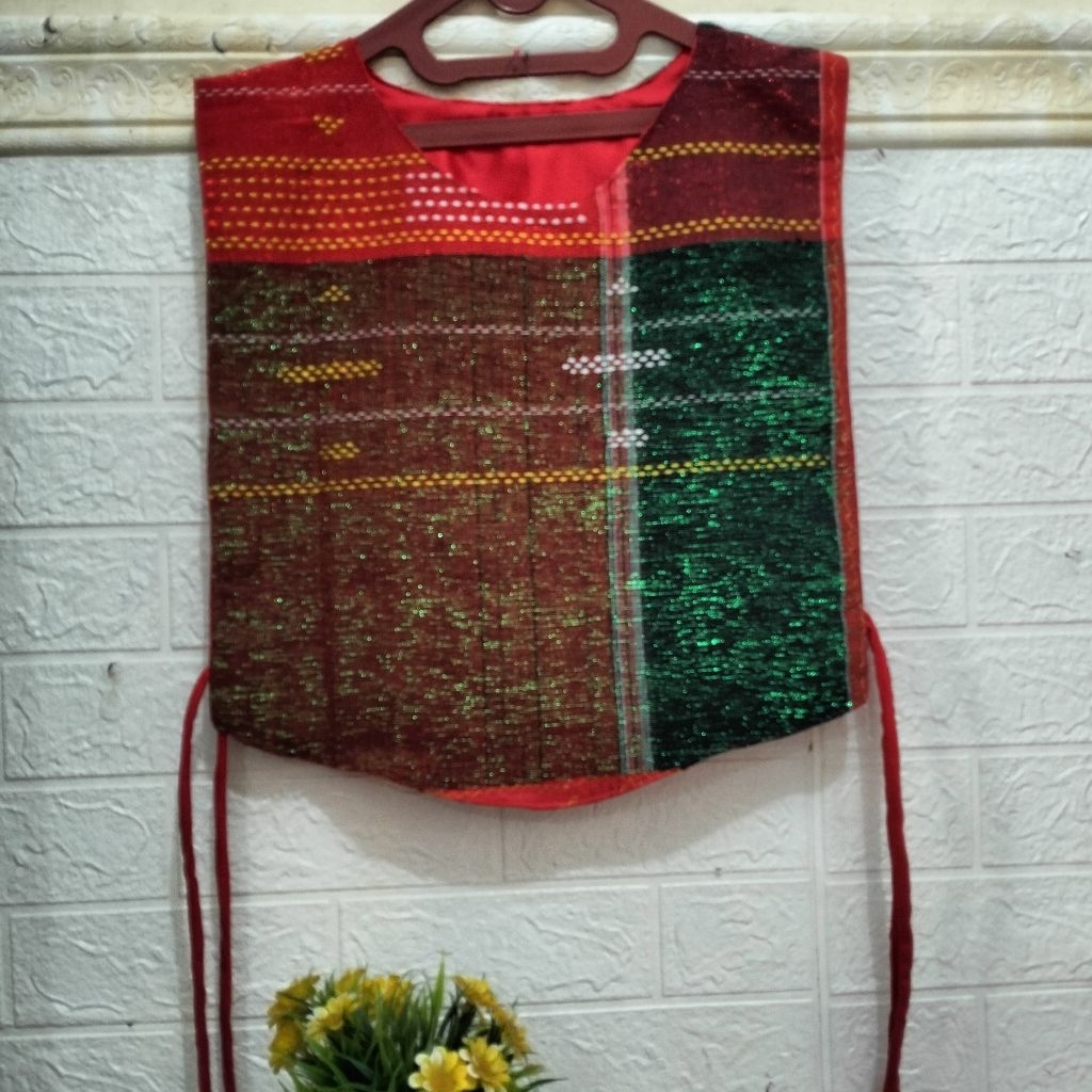 rompi ulos Batak Toba, outer ulos , rompi perempuan dewasa model celemek