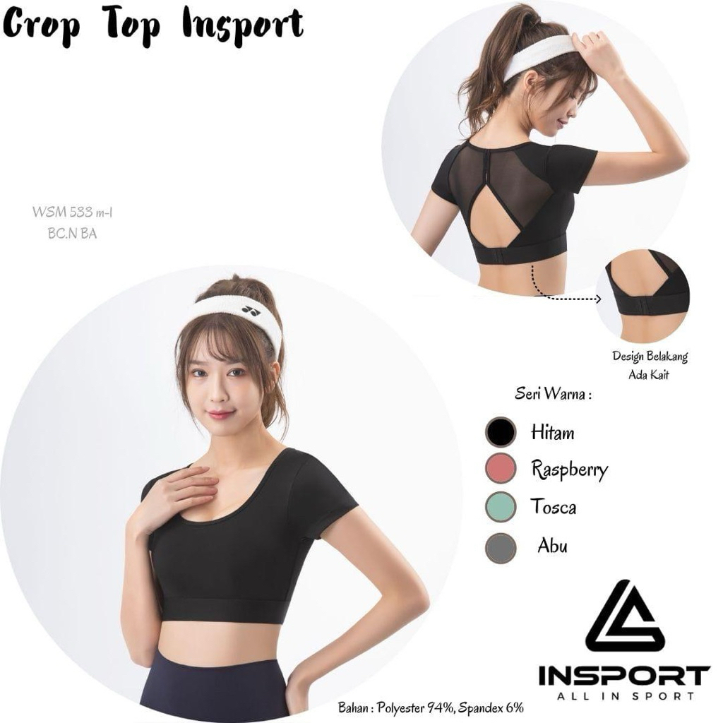Baju / Crop Top Sport / Olah Raga Wanita Insport WSM 533