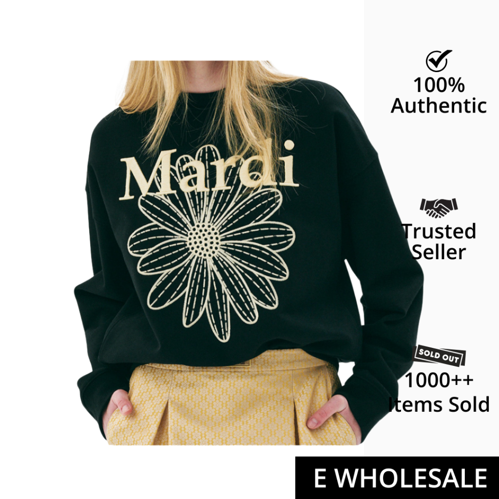 MARDI Sweatshirt Flower Mardi Needlework Black Lemon