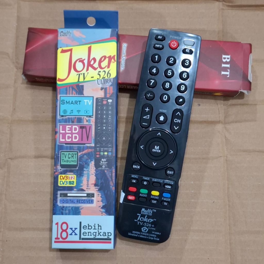 Joker Remot TV dan STB Led LCD Smart TV tabung universal multy untuk berbagai merek dengan kode