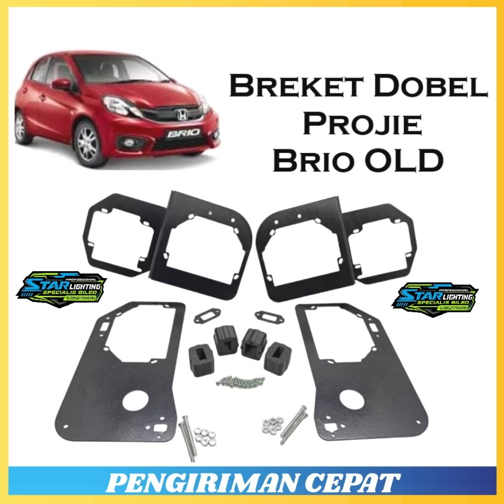 BREKET BILED BRIO OLD lama 2012 double dobel bi led projector proji dudukan 3 inch headlamp