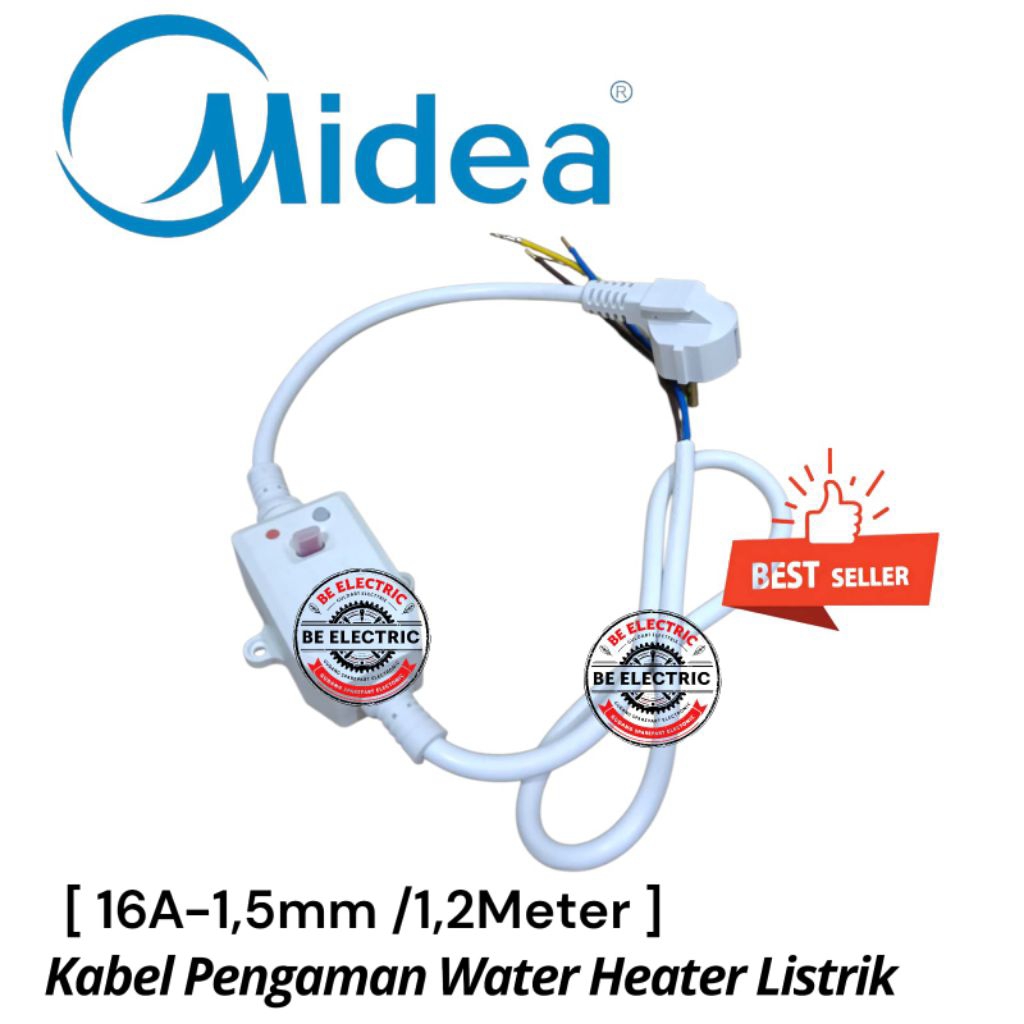 Water Heater kabel ELCB Water Heater Listrik Pengaman Arus Anti setrum Midea water heater